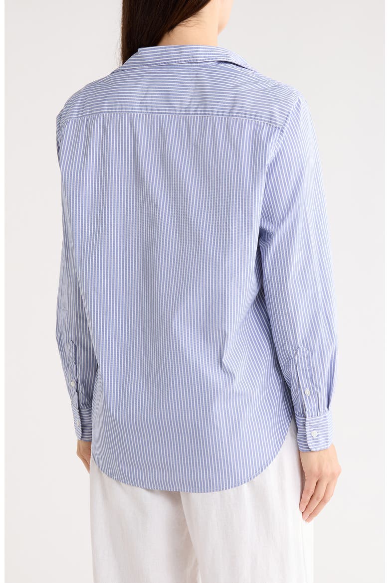 Eileen Relaxed Fit Stripe Button-Up Shirt, Alternate, color, BLUE WHITE STRIPE