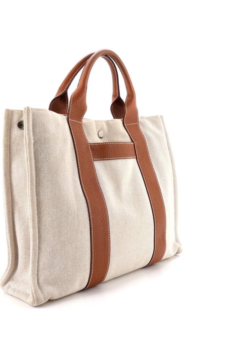 Pre-Owned Hermes Sac Harnais Tote Toile and Leather MM, Alternate, color, Ecru