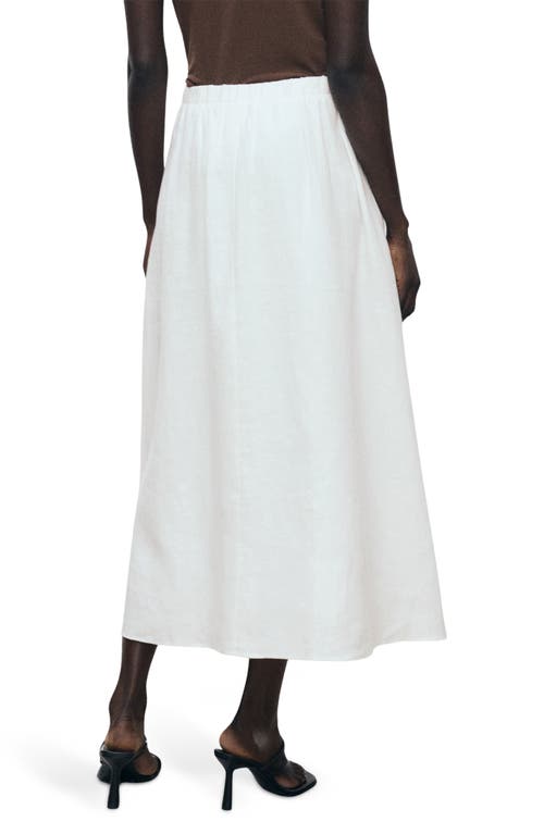 Mango A-line Linen Skirt