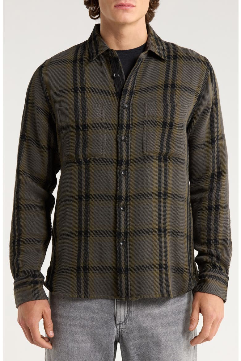 Plaid Cotton Twill Button-Up Shirt Jacket, Alternate, color, GRFFX