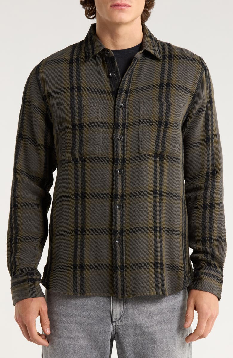 rag & bone Plaid Cotton Twill Button-Up Shirt Jacket, Alternate, color, Grffx