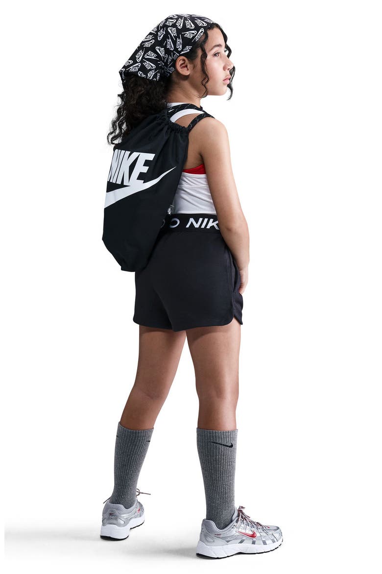 Kids' Dri-FIT Fleece Shorts, Alternate, color, BLACK/ BLACK/ BLACK/ WHITE
