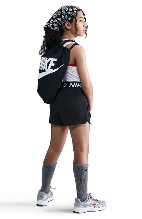 Nike Pro Fleece Big Kids' (girls') Dri-fit Shorts In White