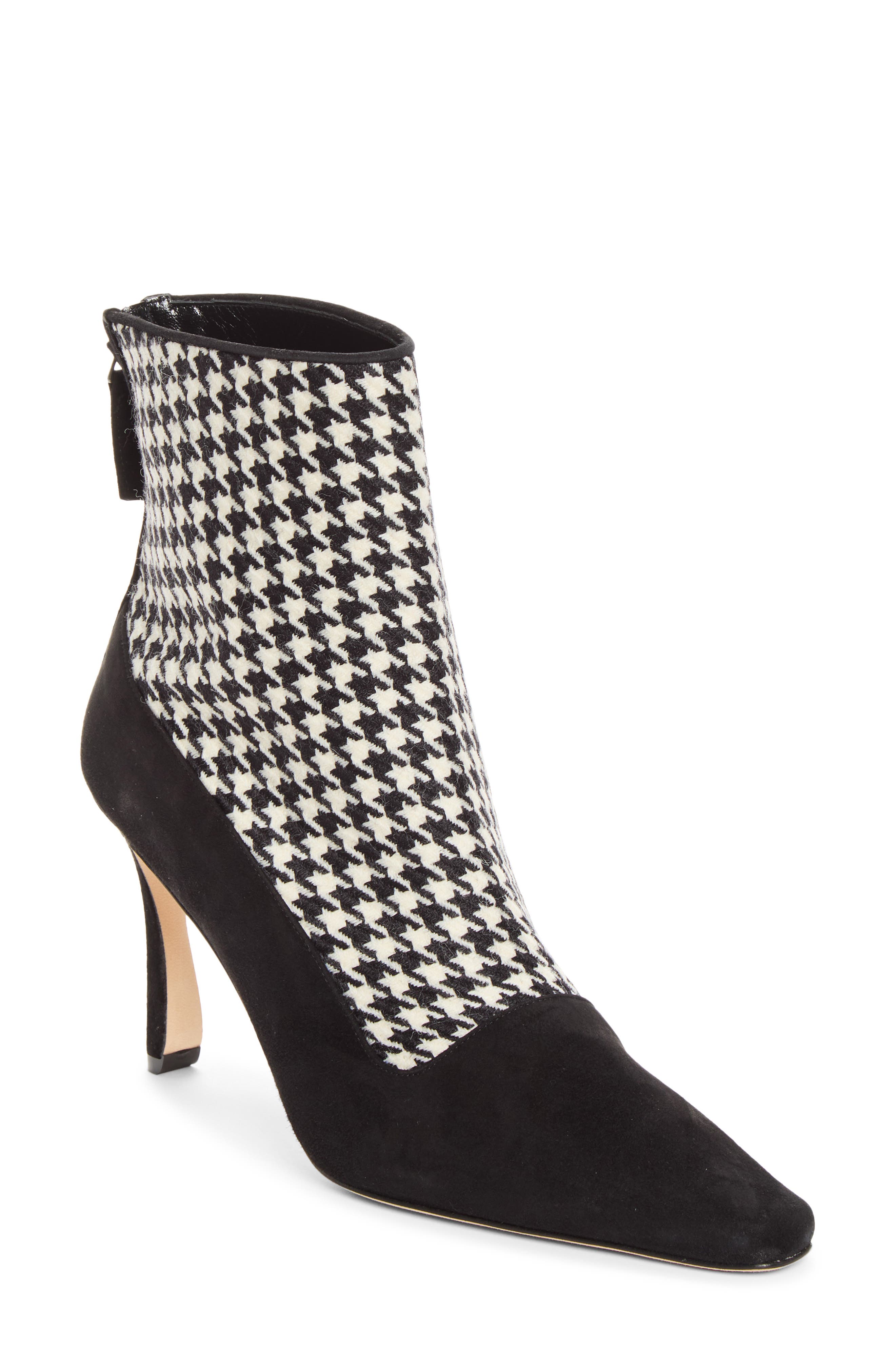 Gosta Leather Ankle Boot, Main, color, BLACK/ IVORY
