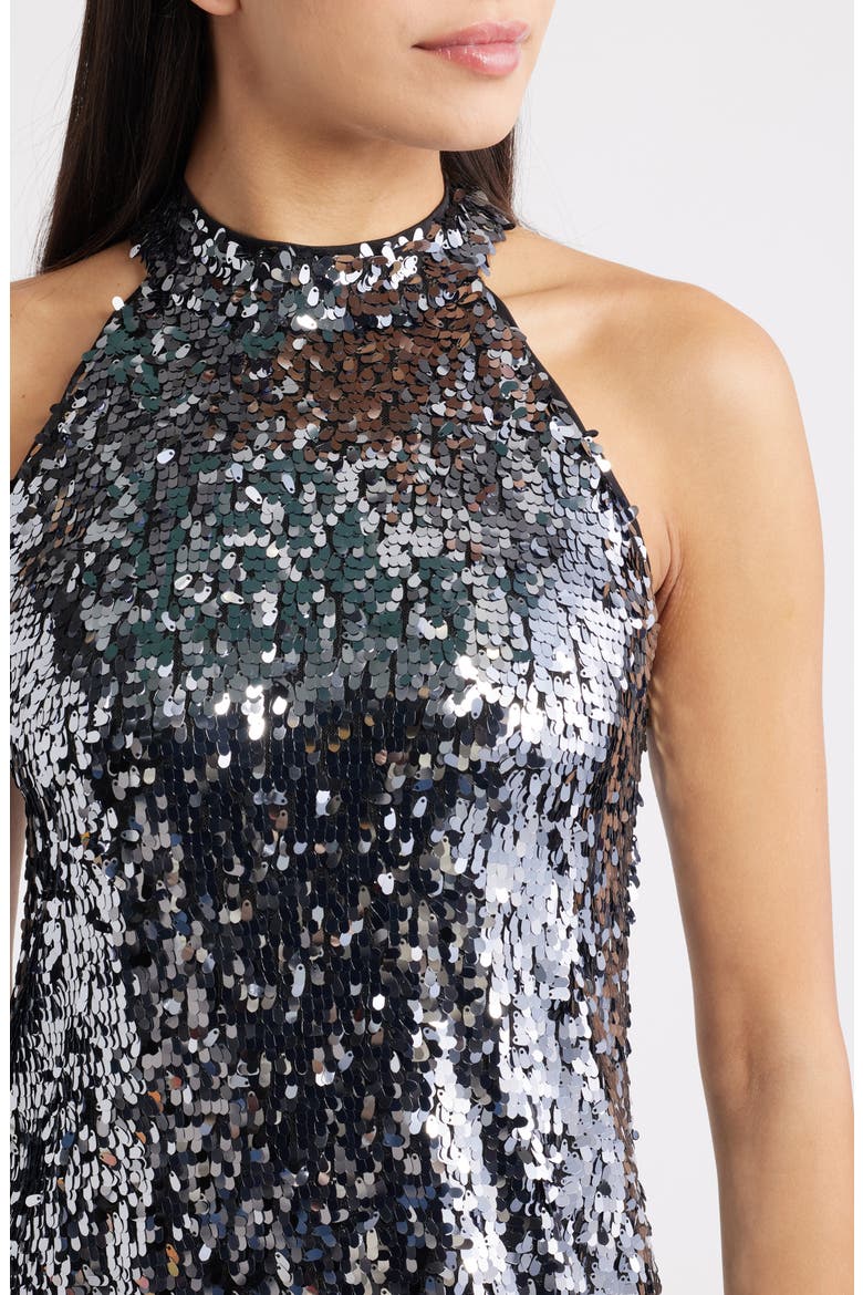 Sequin Shift Dress, Alternate, color, METAL COMBO