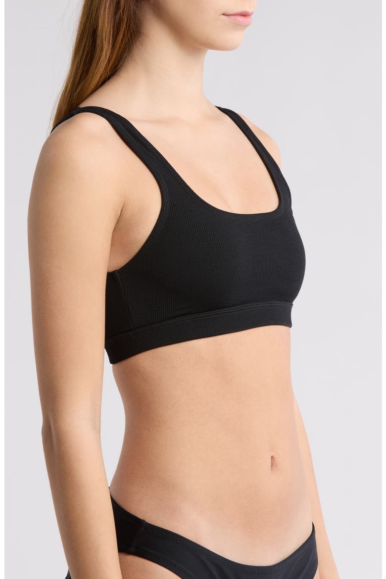 Crop Rib Bikini Top, Alternate, color, BLACK