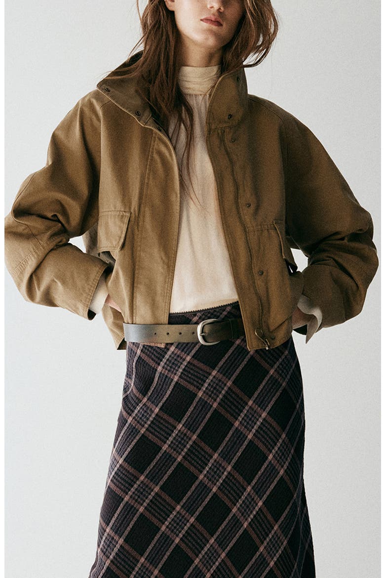 Funnel Neck Jacket, Main, color, BEIGE