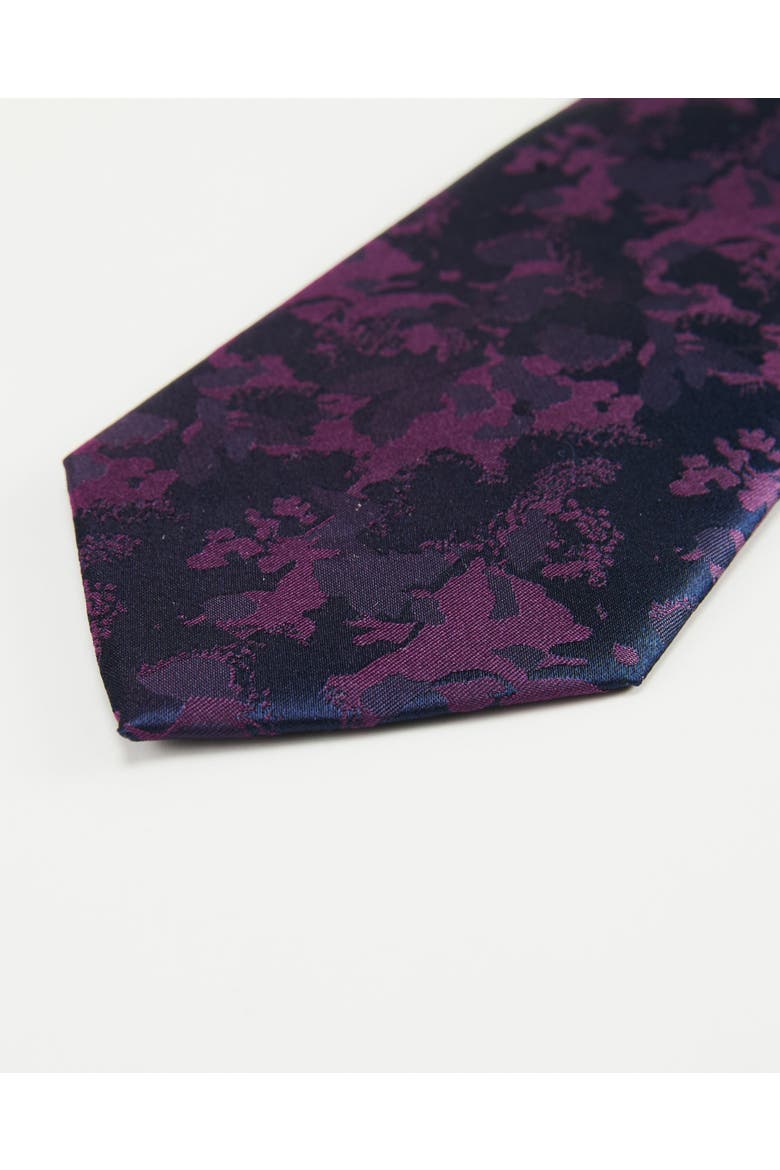Marble Cloud Silk Jacquard Tie, Alternate, color, Navy