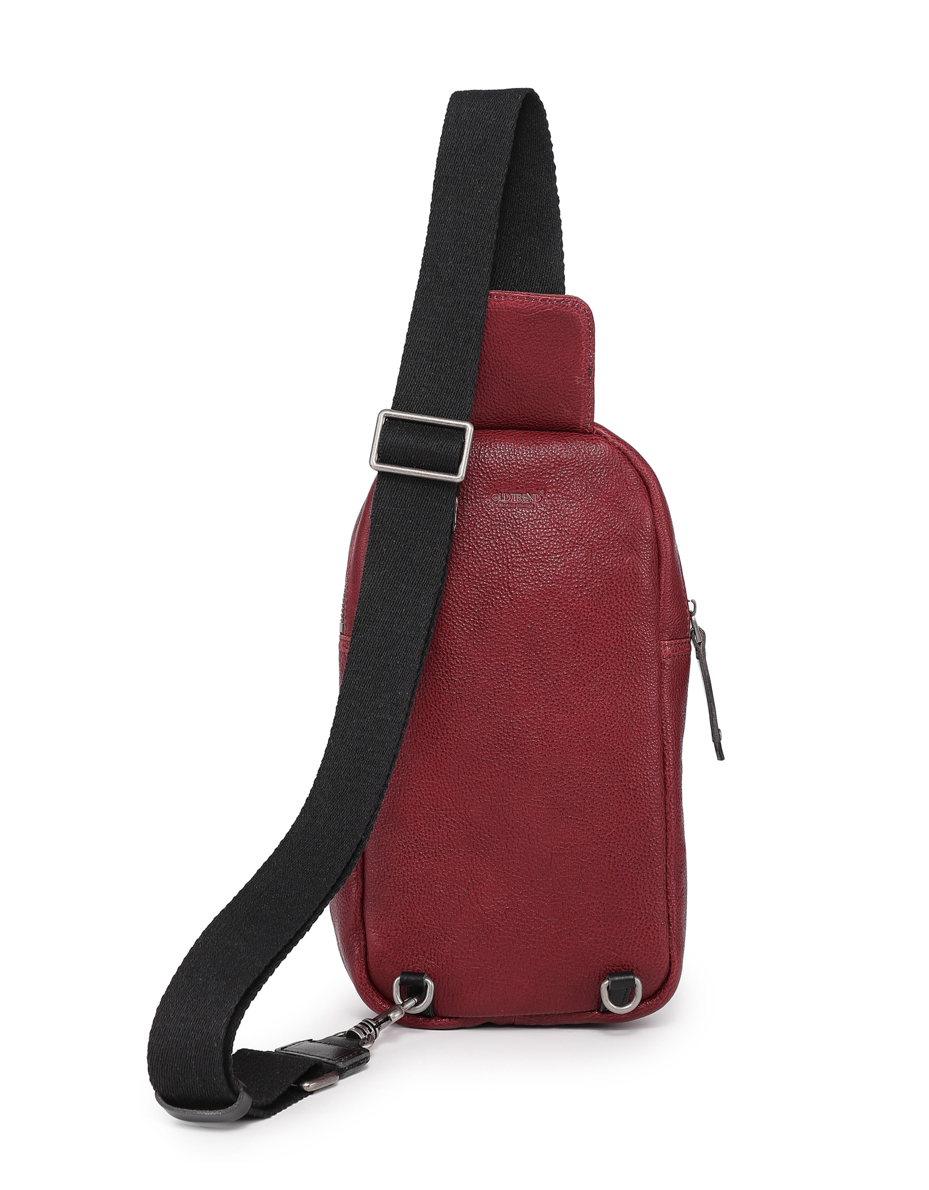 Fern Genuine Leather Compact Crossbody Sling Bag, Alternate, color, Burgundy