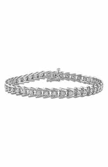 Created Forever Sterling Silver Lab Grown Diamond Tennis Bracelet