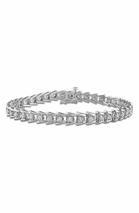 Created Forever Sterling Silver Lab Grown Diamond Tennis Bracelet