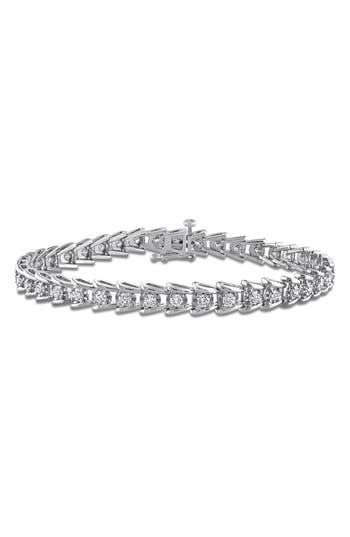 Created Forever Sterling Silver Lab Grown Diamond Tennis Bracelet