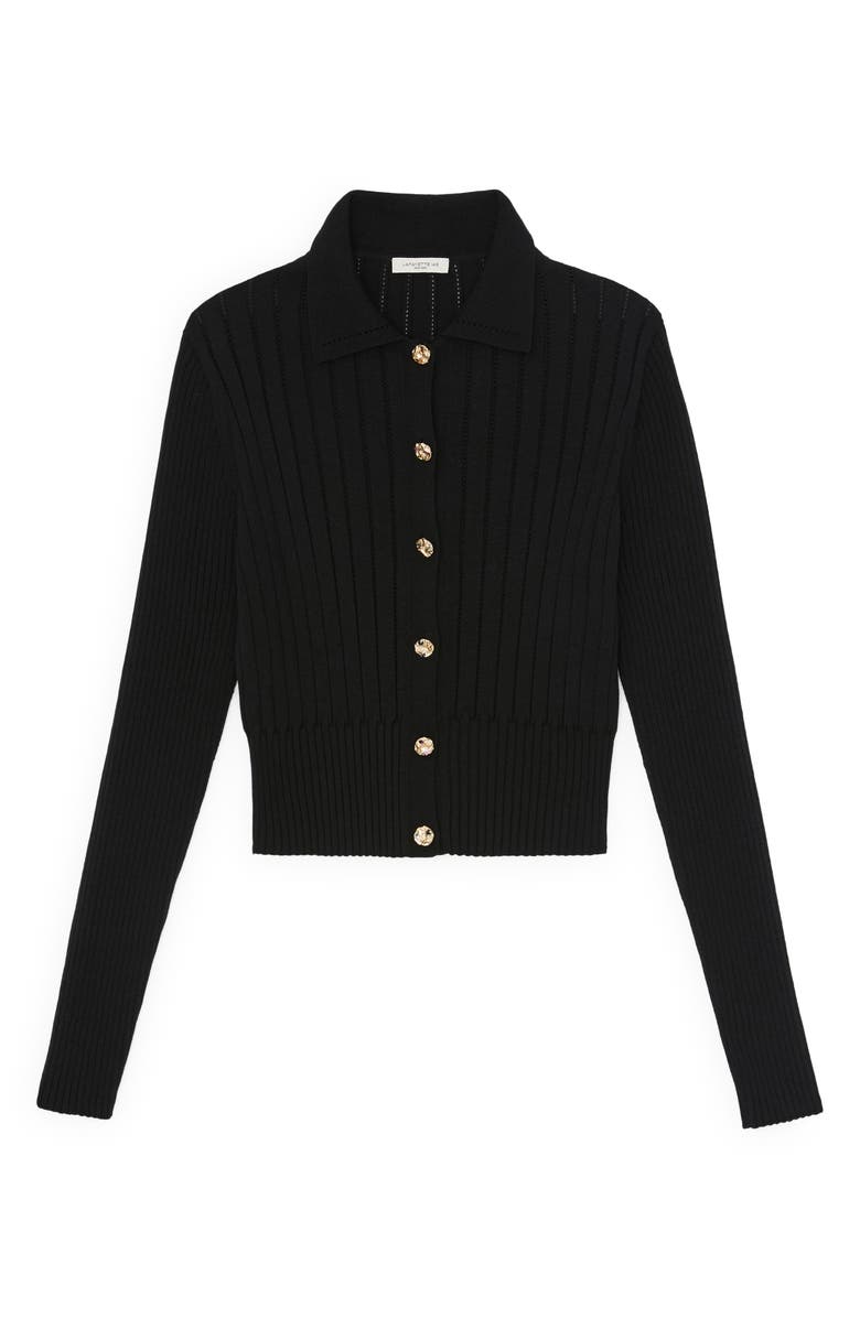 Lafayette 148 New York Jeweled Button Rib Cardigan, Alternate, color, 