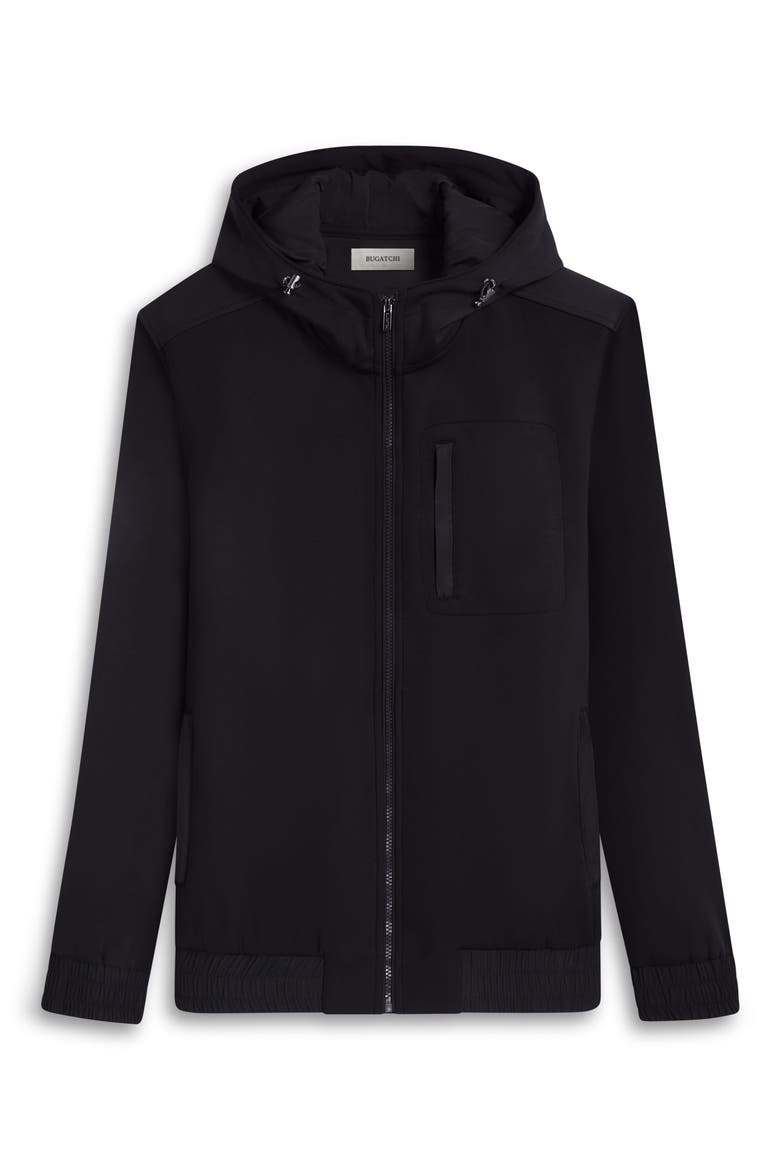 Hooded Long Sleeve Knit Top, Alternate, color, BLACK