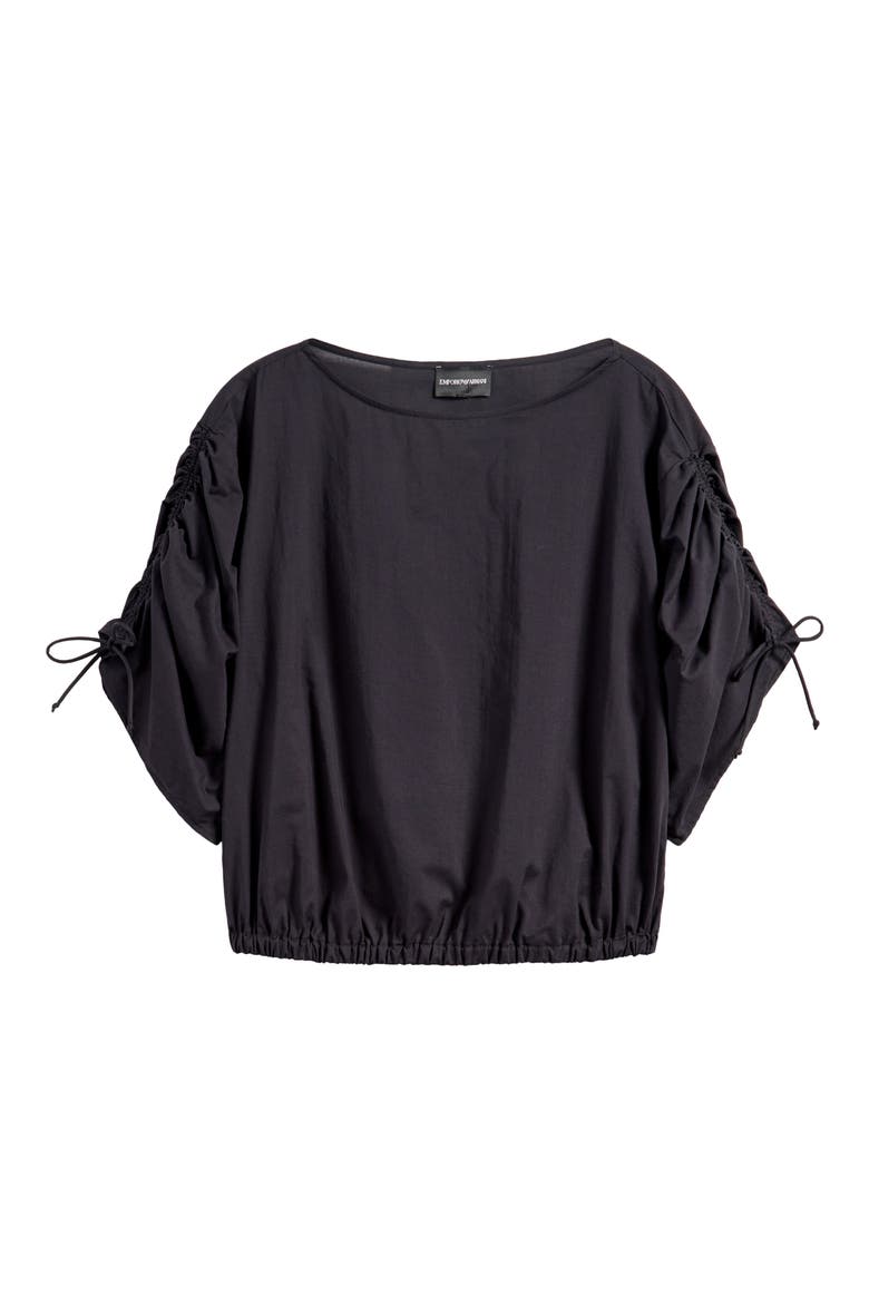 Cropped Cotton Top, Alternate, color, SOLID BLACK