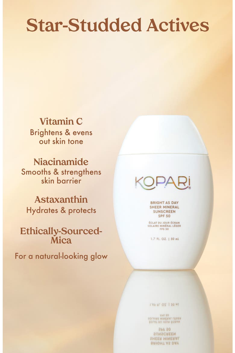 Bright As Day Sheer Mineral SPF 50 Sunscreen, Alternate, color, NO COLOR