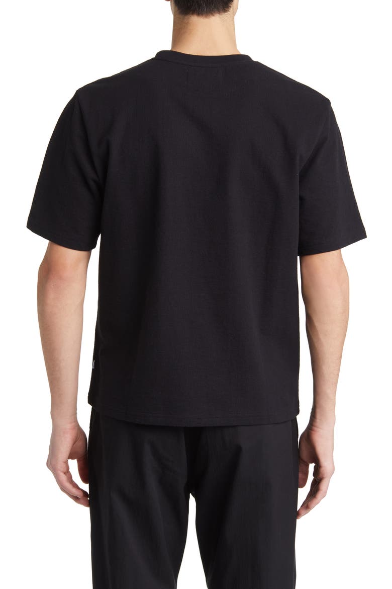 Dean Boxy Textured Organic Cotton T-Shirt, Alternate, color, BLACK
