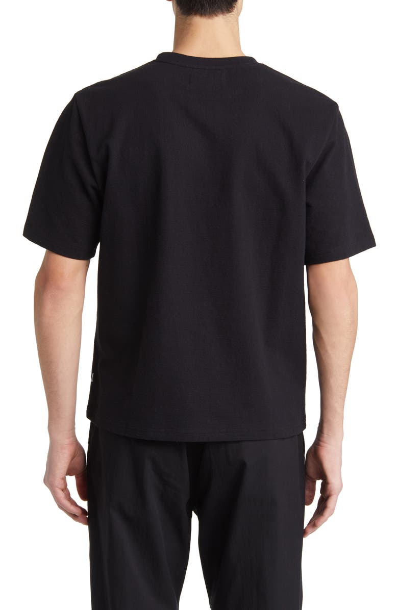 Wax London Dean Boxy Textured Organic Cotton T-Shirt, Alternate, color, Black