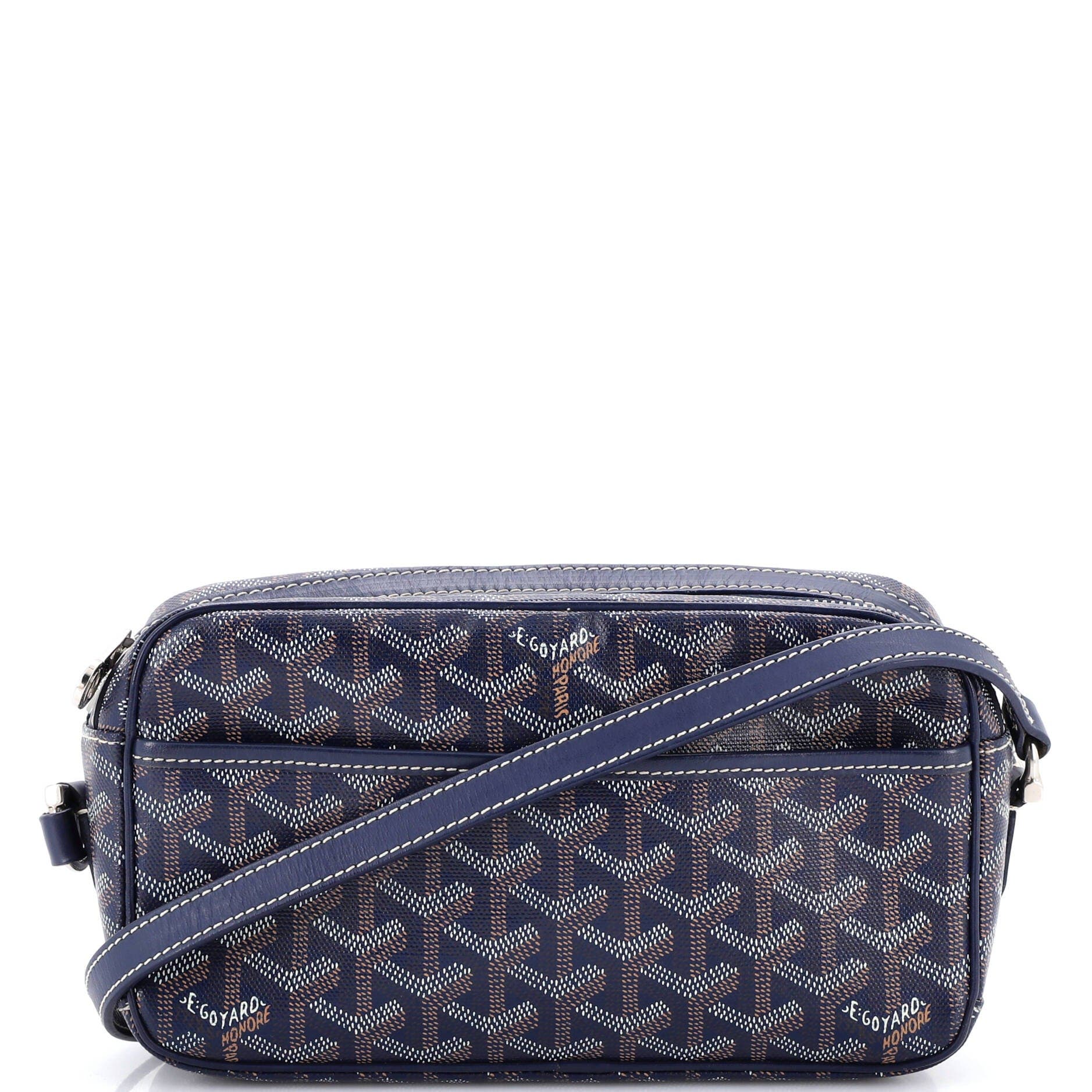 Pre-Owned Goyard Cap Vert Bag Coated Canvas, Main, color, Blue