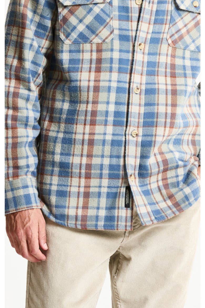 Brushed Flannel Overshirt, Alternate, color, BLUE