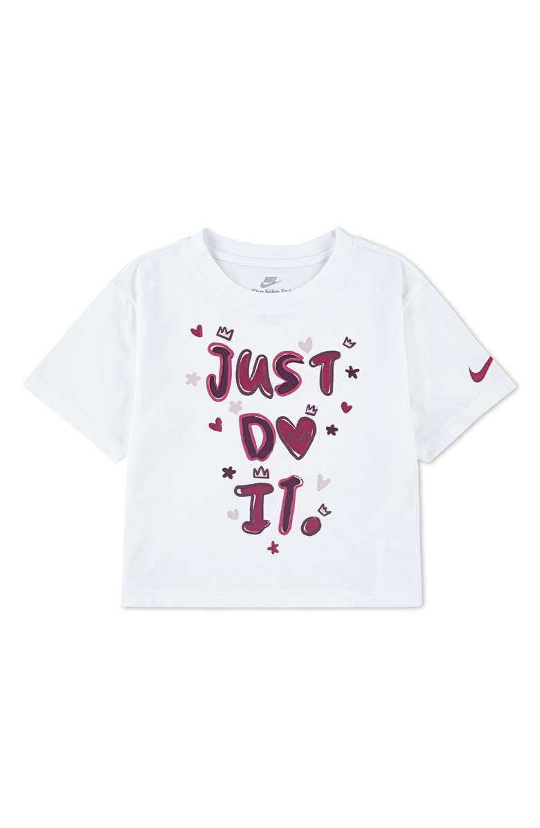 Nike Kids' Essentials Cotton Graphic T-Shirt, Main, color, White