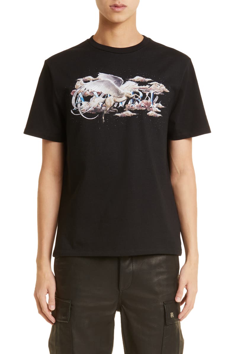 AMIRI Pegasus Logo Graphic Tee, Main, color,