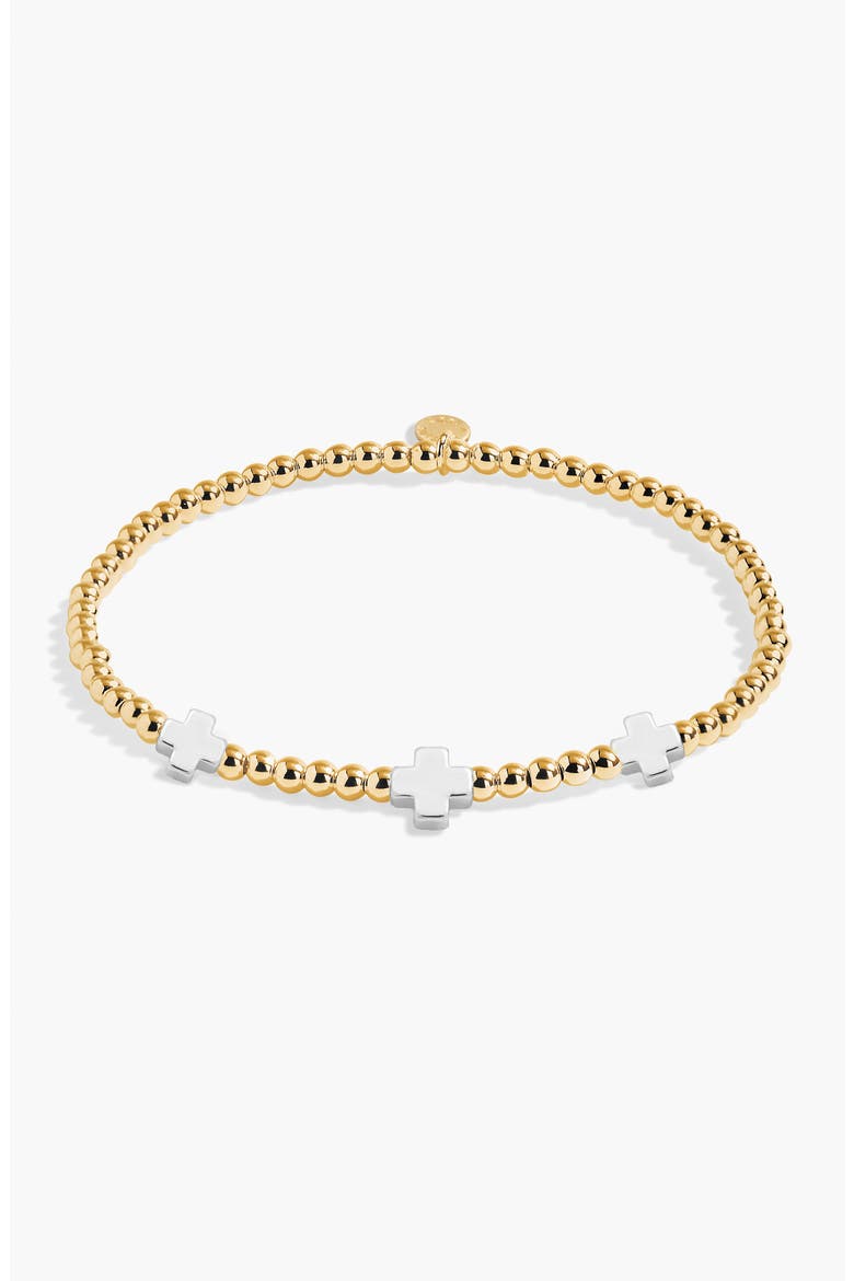 Faith A Little 'Faith, Hope, Courage' Bracelet In In Silver And Gold-Tone Plating, Alternate, color, Metallic Silver