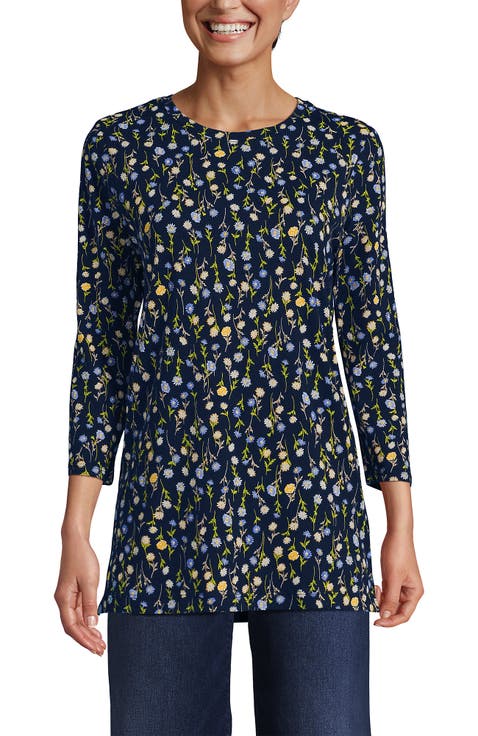 3/4 Sleeve Cotton Supima Tunic