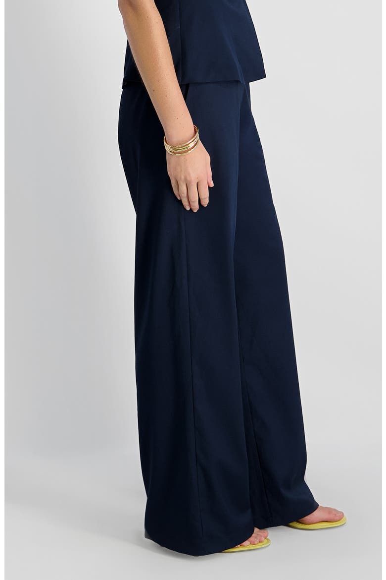 Wide Leg Twill Pants, Alternate, color, MARINE