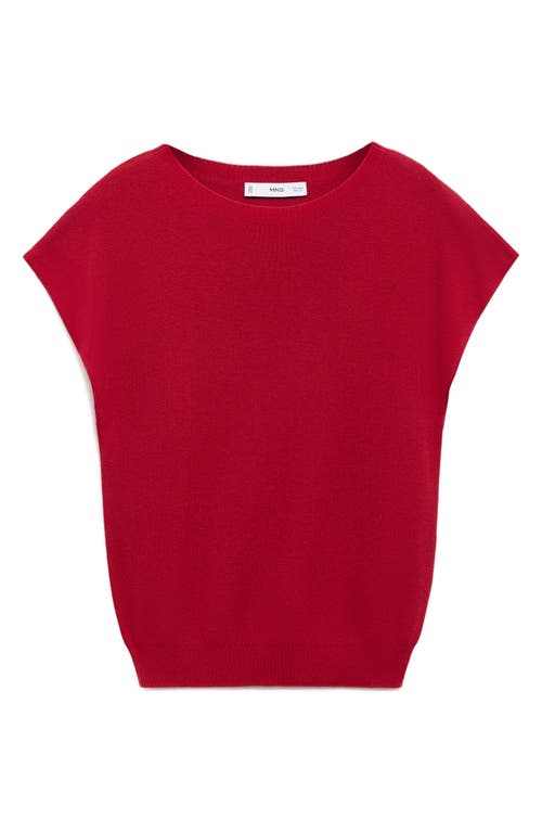 Mango Fine Knit Cap Sleeve Sweater In Brown
