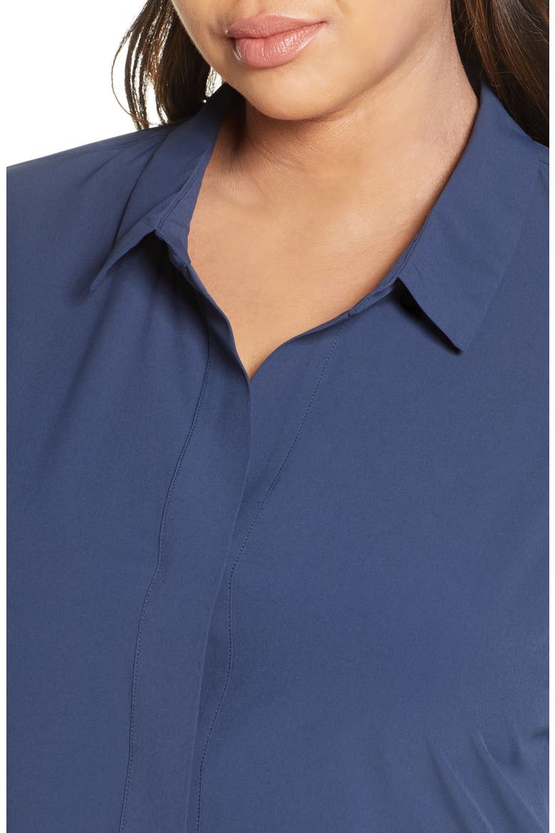 Tech Stretch Shirt, Alternate, color, DARK INDIGO
