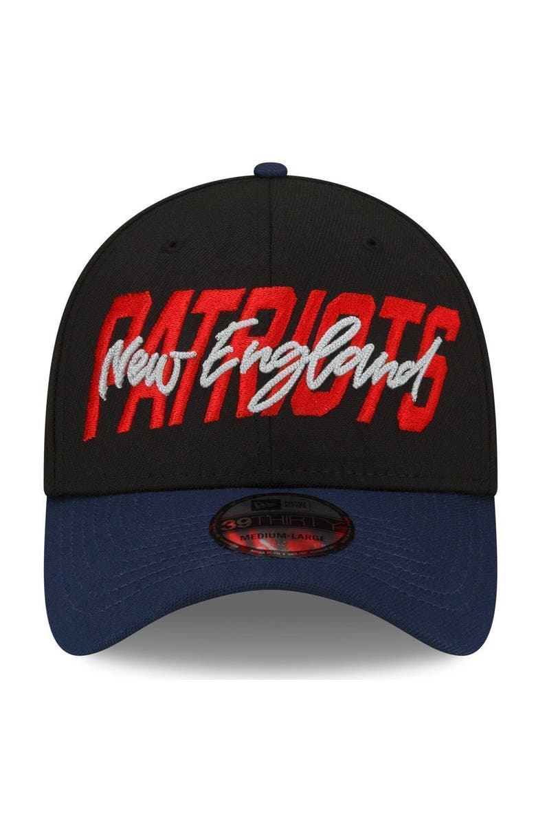 New Era Men's New Era Black/Navy New England Patriots 2022 NFL Draft 39THIRTY Flex Hat, Alternate, color, Black