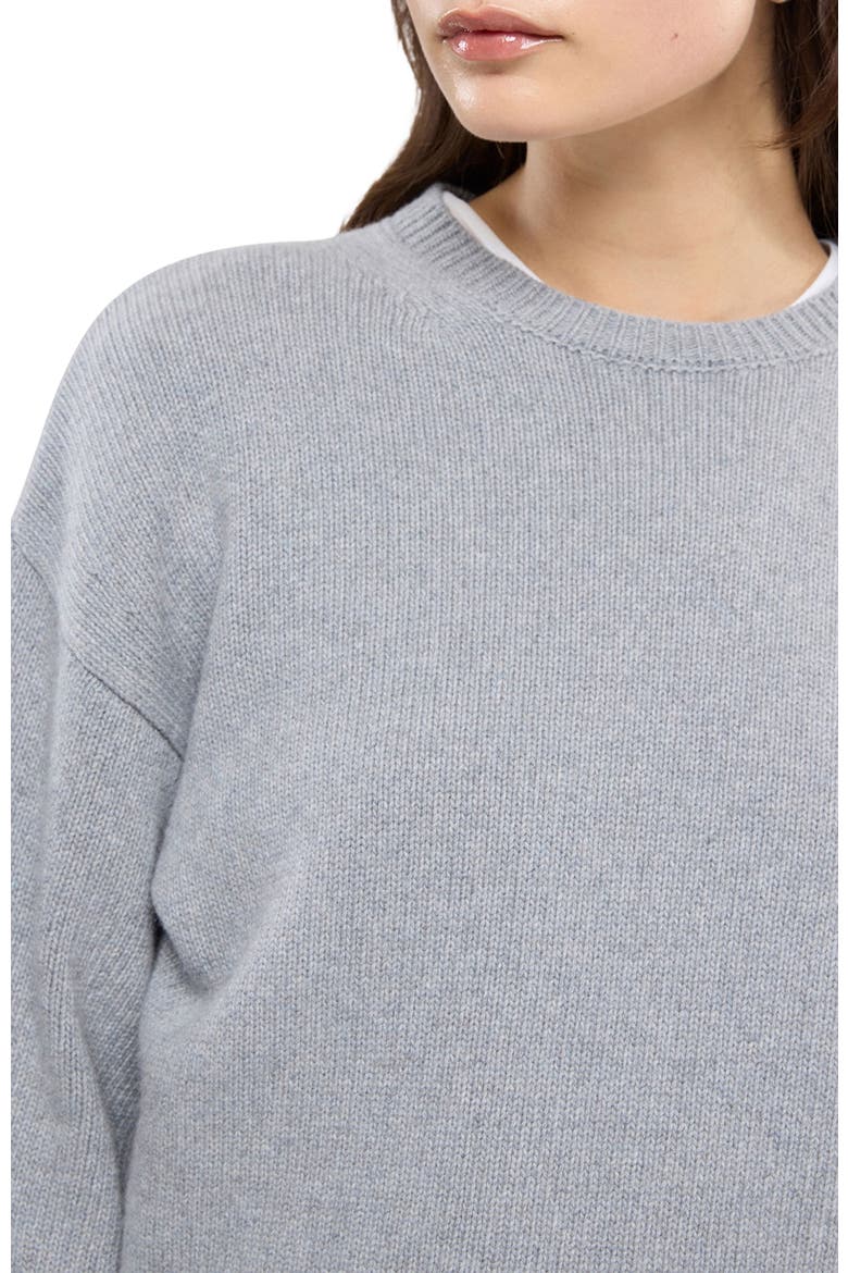 Cashmere Knit Sweatshirt, Alternate, color, HEATHER GREY