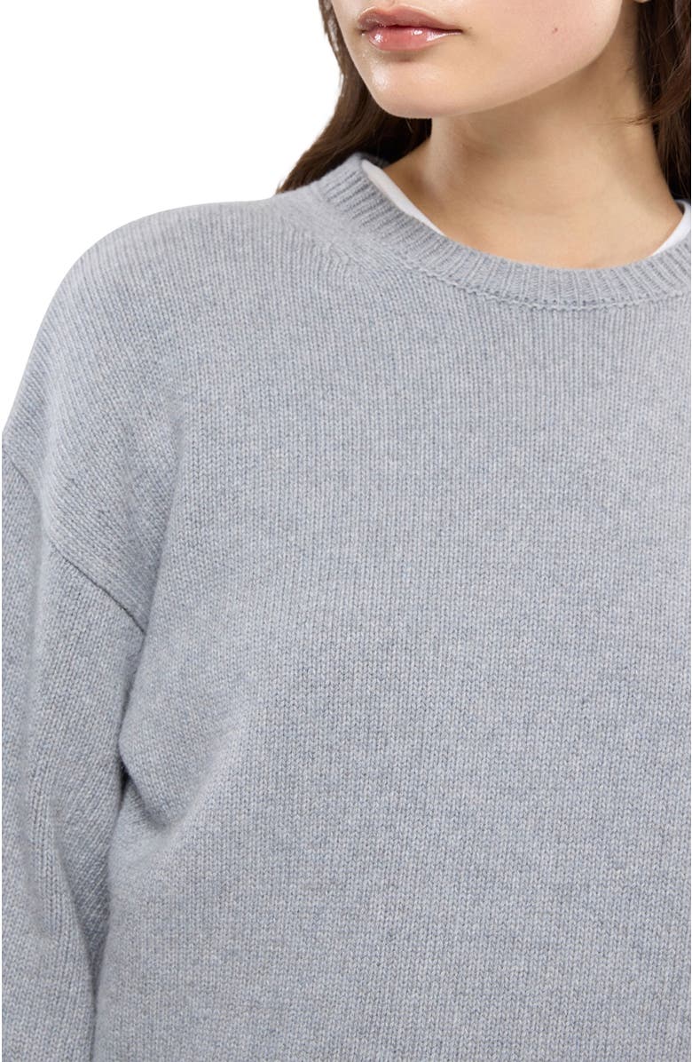 Another Tomorrow Cashmere Knit Sweatshirt, Alternate, color, 