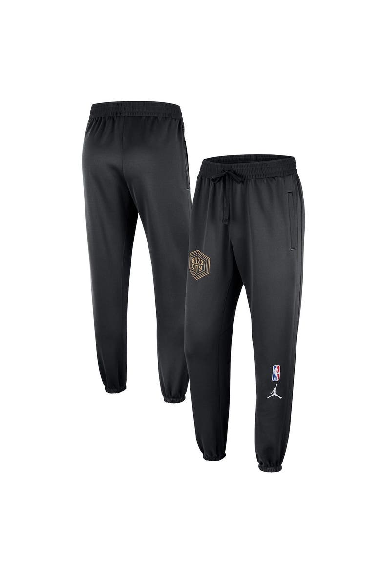 Men's Jordan Brand Black Charlotte Hornets 2022/23 City Edition Showtime ThermaFlex Sweatpants, Main, color, Black