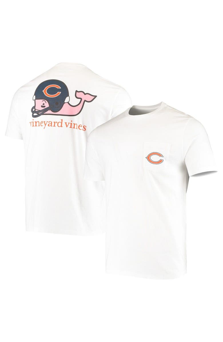 vineyard vines Men's Vineyard Vines White Chicago Bears Big & Tall Helmet T-Shirt, Main, color, White
