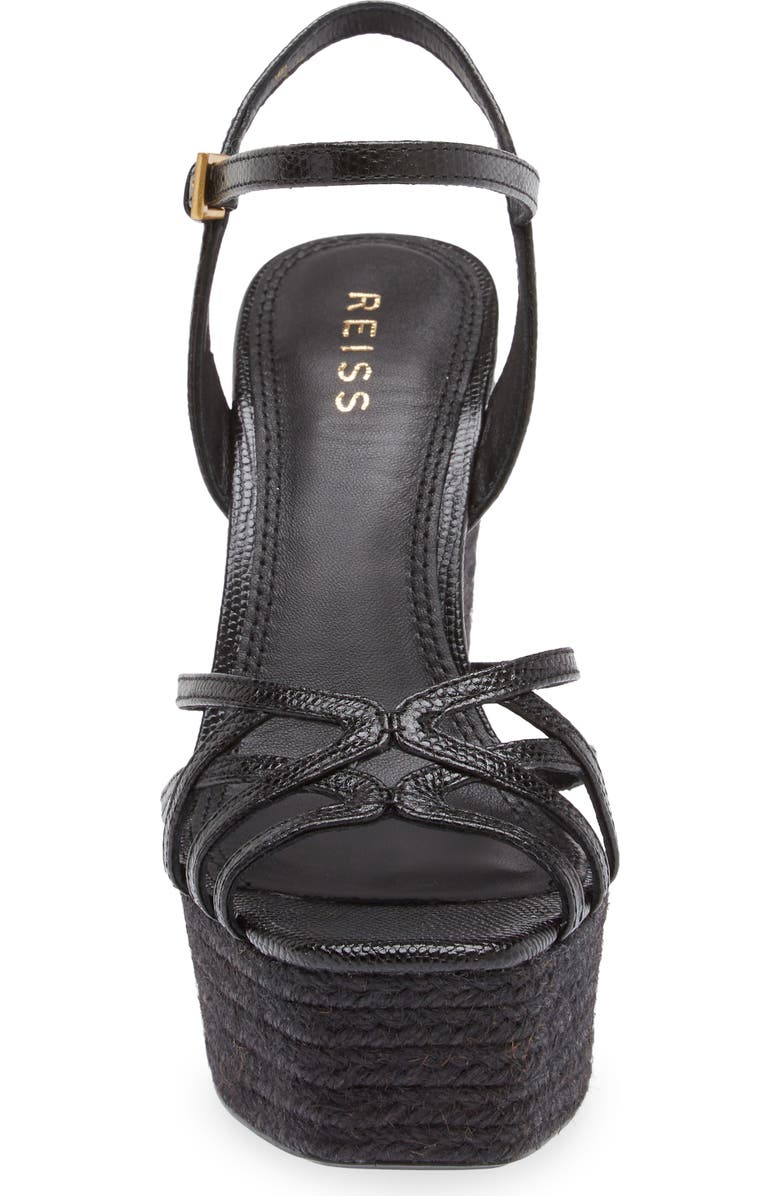 Reiss Elle Espadrille Platform Wedge Sandal, Alternate, color,