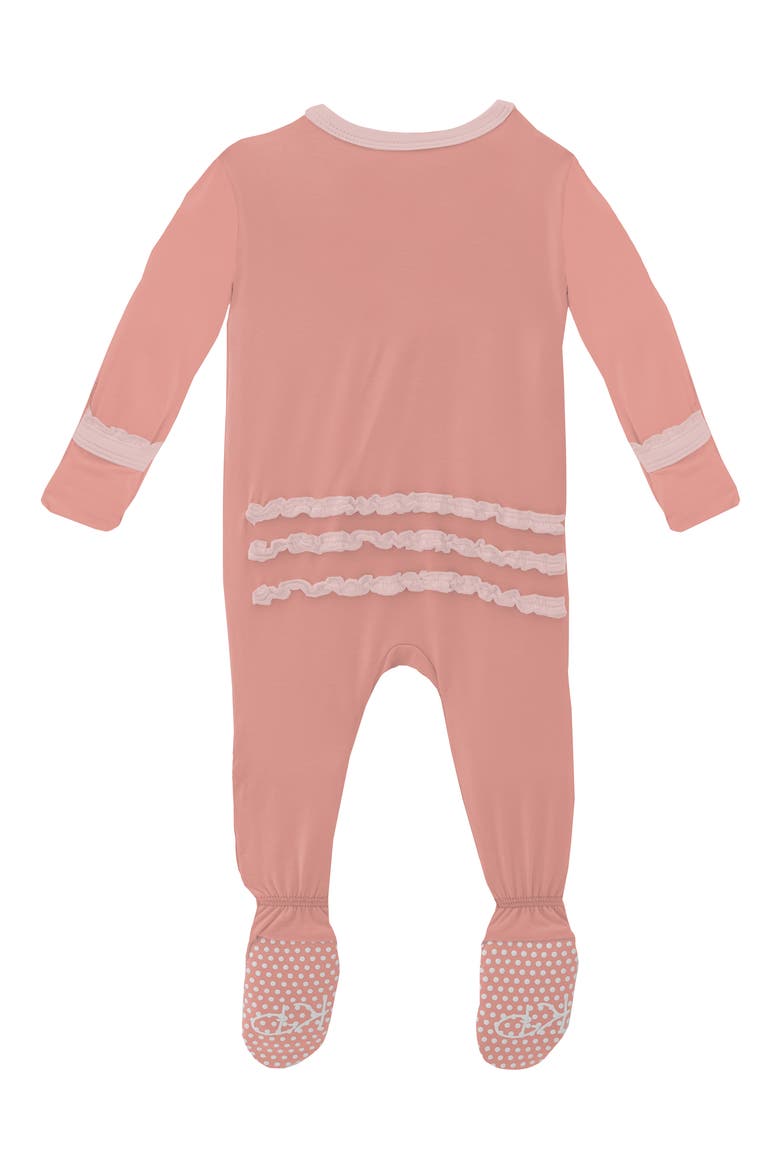 Muffin Ruffle Zip Footie, Alternate, color, BLUSH WITH BABY ROSE