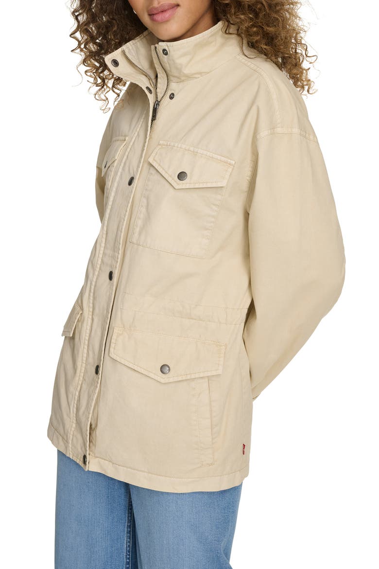 Cotton Utility Jacket, Alternate, color, OATMEAL