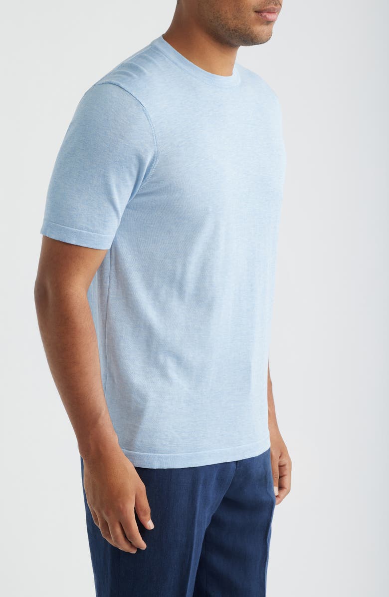 Jack Victor Wellington Cotton & Silk Crewneck T-Shirt, Alternate, color, Light Blue