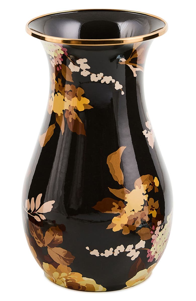 MACKENZIE CHILDS Wild Rose Tall Vase, Main, color, Brown