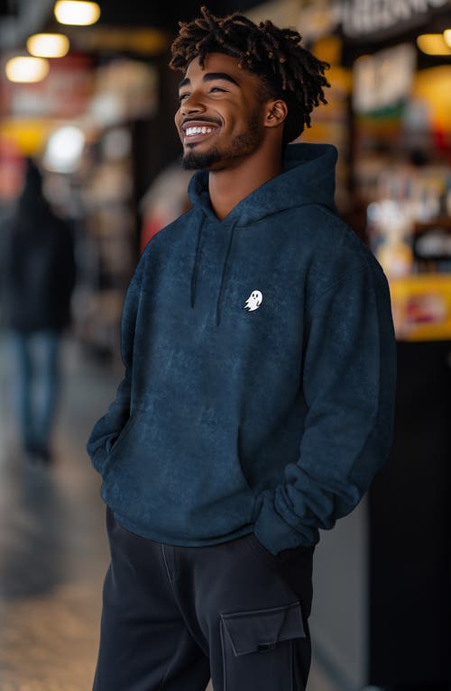 DALIX DALIX GHOST EMBROIDERED WASHED HOODIE 