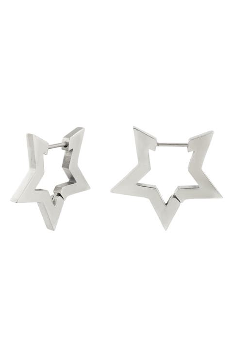 Star Hoop Earrings