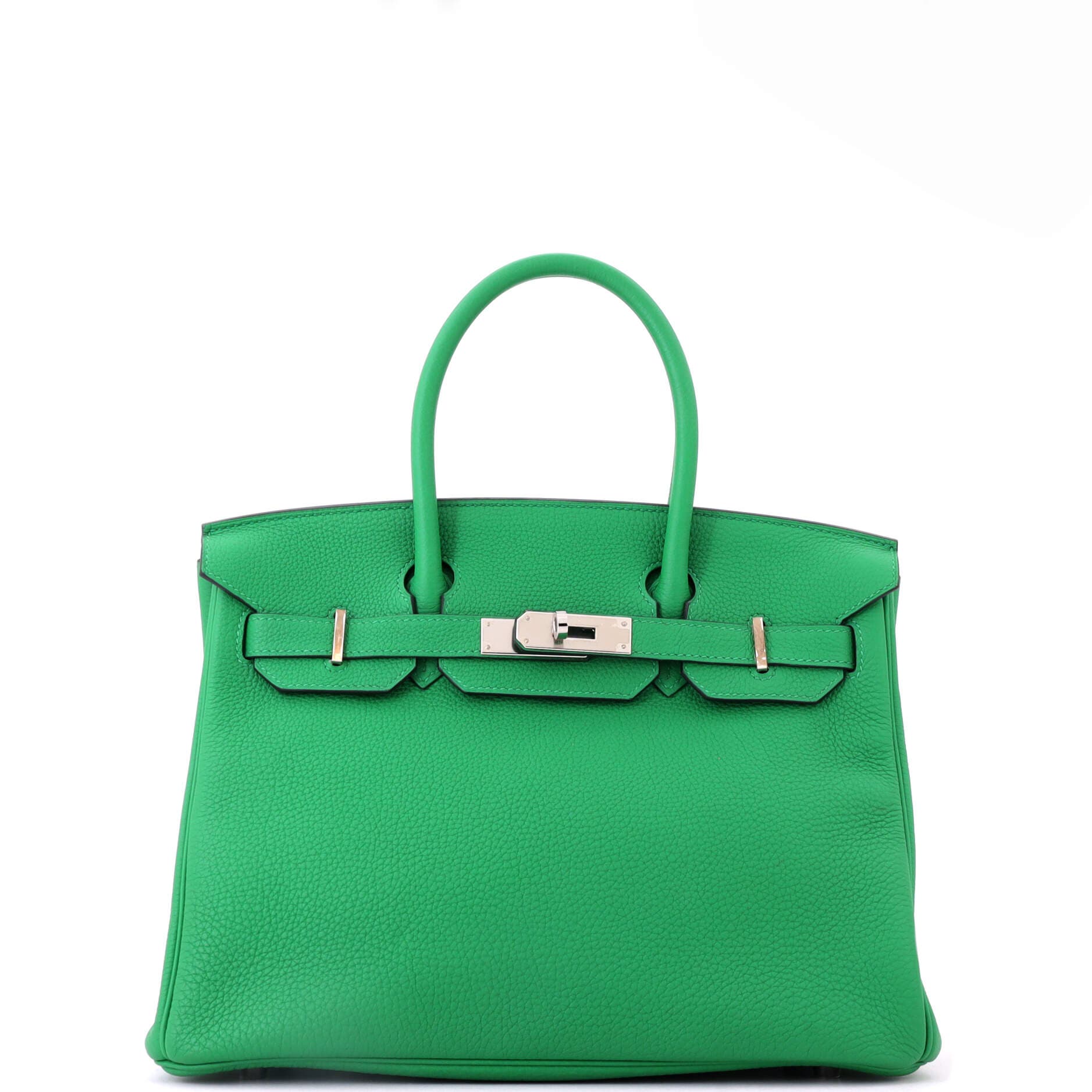 Birkin Handbag Verso Togo with Palladium Hardware 30, Main, color, Green