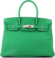 Pre-Owned Hermes Birkin Handbag Verso Togo with Palladium Hardware 30