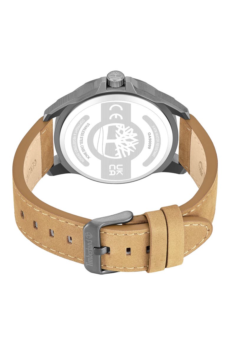 Quartz Analog Watch, Alternate, color, TAN/ BLUE
