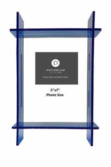 Neon Blue Lucite 5" x 7" Frame