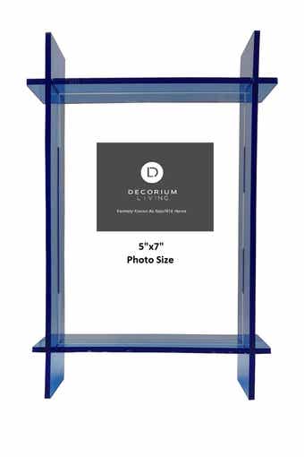 Neon Blue Lucite 5" x 7" Frame