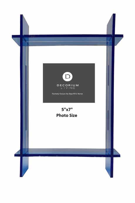 Neon Blue Lucite 5" x 7" Frame