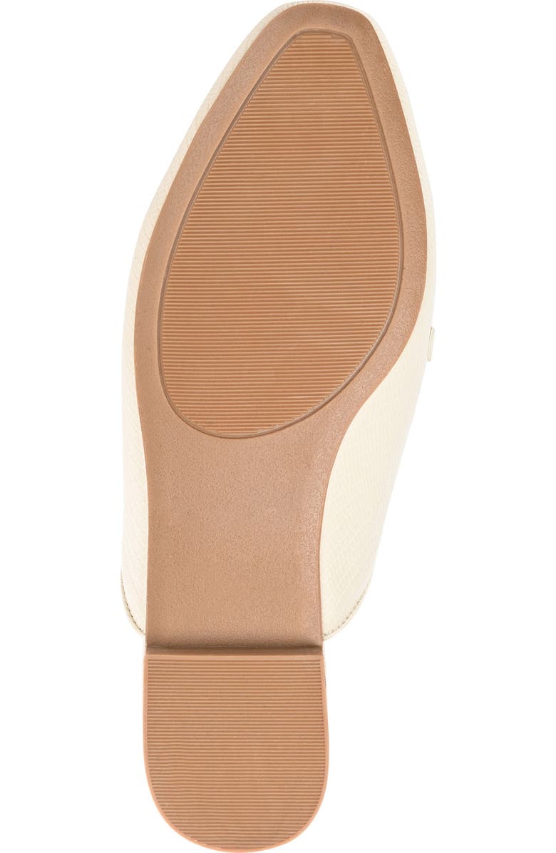 Journee Collection Hazina Embossed Lizard Mule, Alternate, color, Ivory
